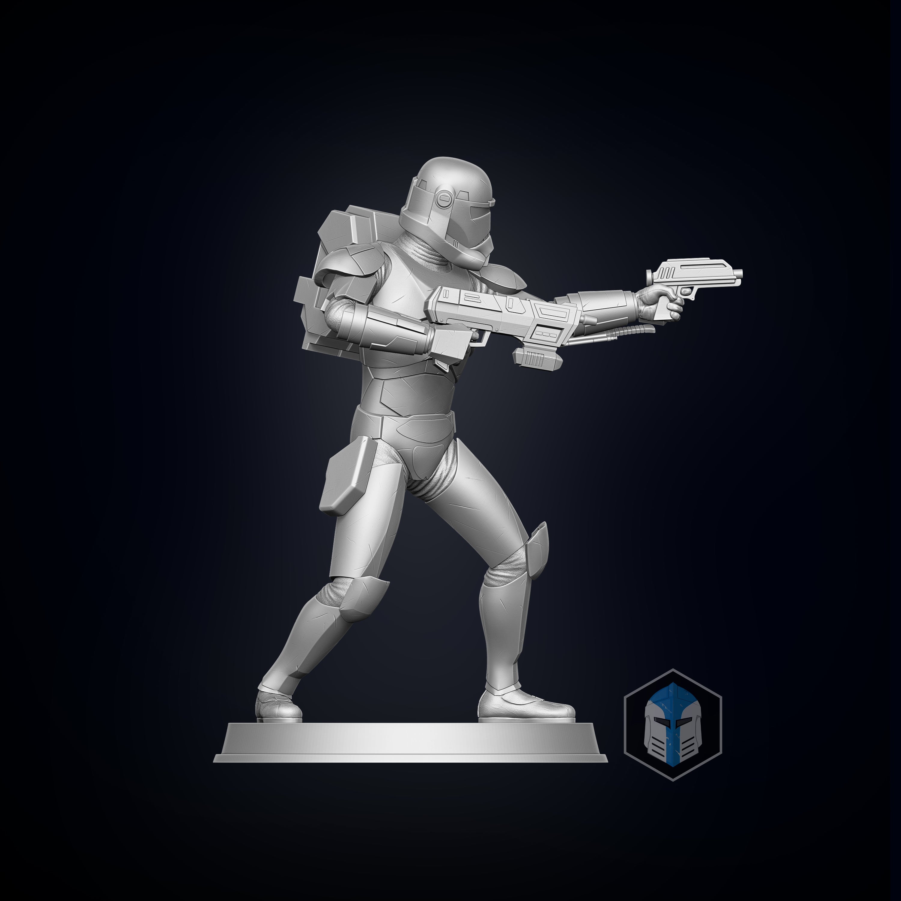 Bad Batch Hunter Figurine - Pose 2 - 3D Print Files - Galactic Armory