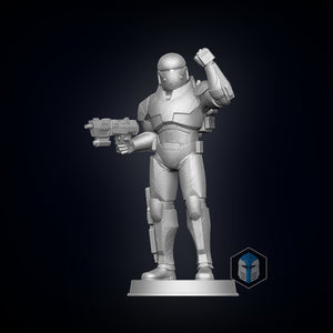 Bad Batch Wrecker Figurine - Pose 3 - 3D Print Files - Galactic Armory