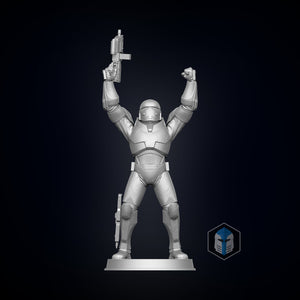 Bad Batch Wrecker Figurine - Pose 5 - 3D Print Files - Galactic Armory