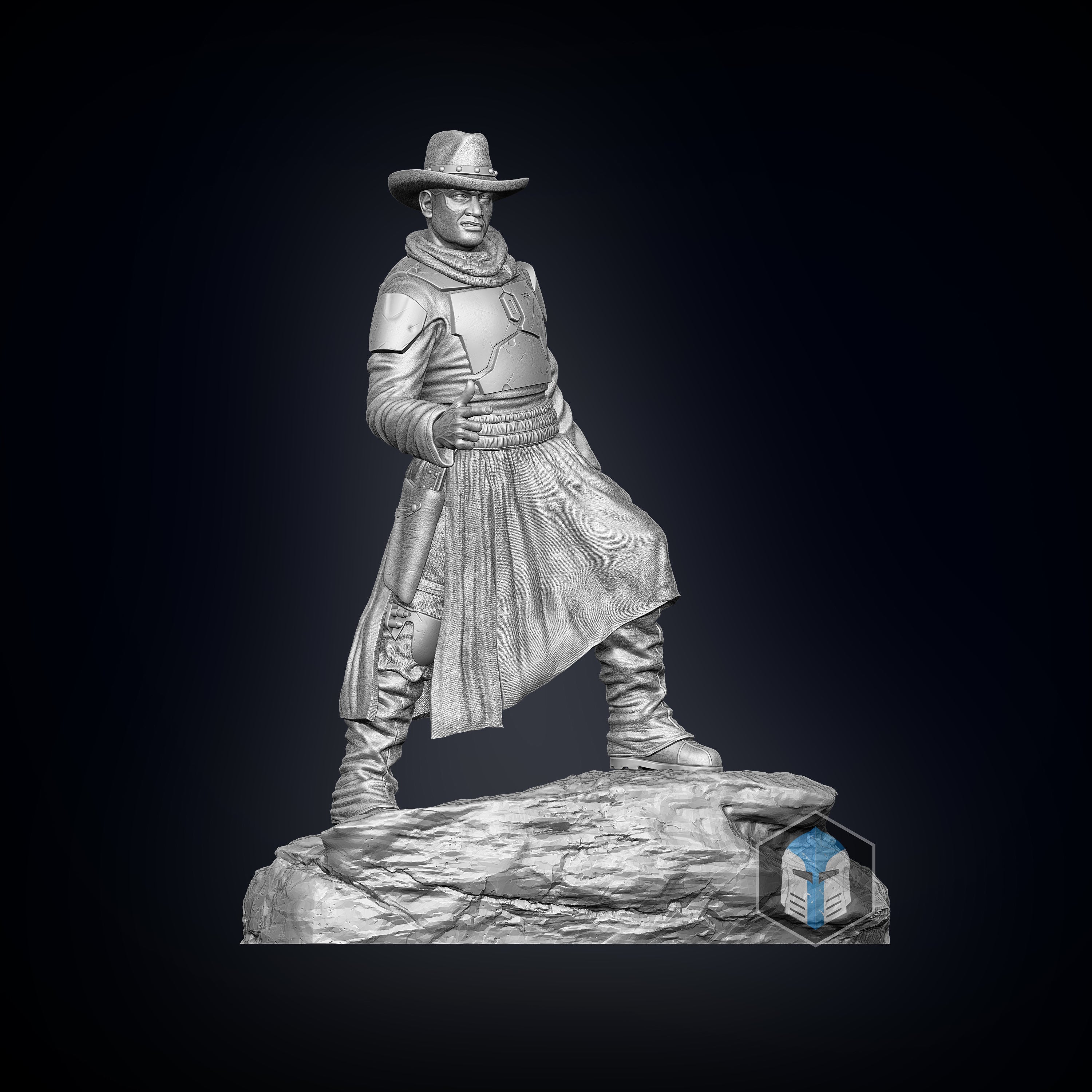 Boba Fett Figurine - Pose 5 - 3D Print Files - Galactic Armory