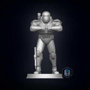 Bad Batch Wrecker Figurine - Pose 1 - 3D Print Files - Galactic Armory