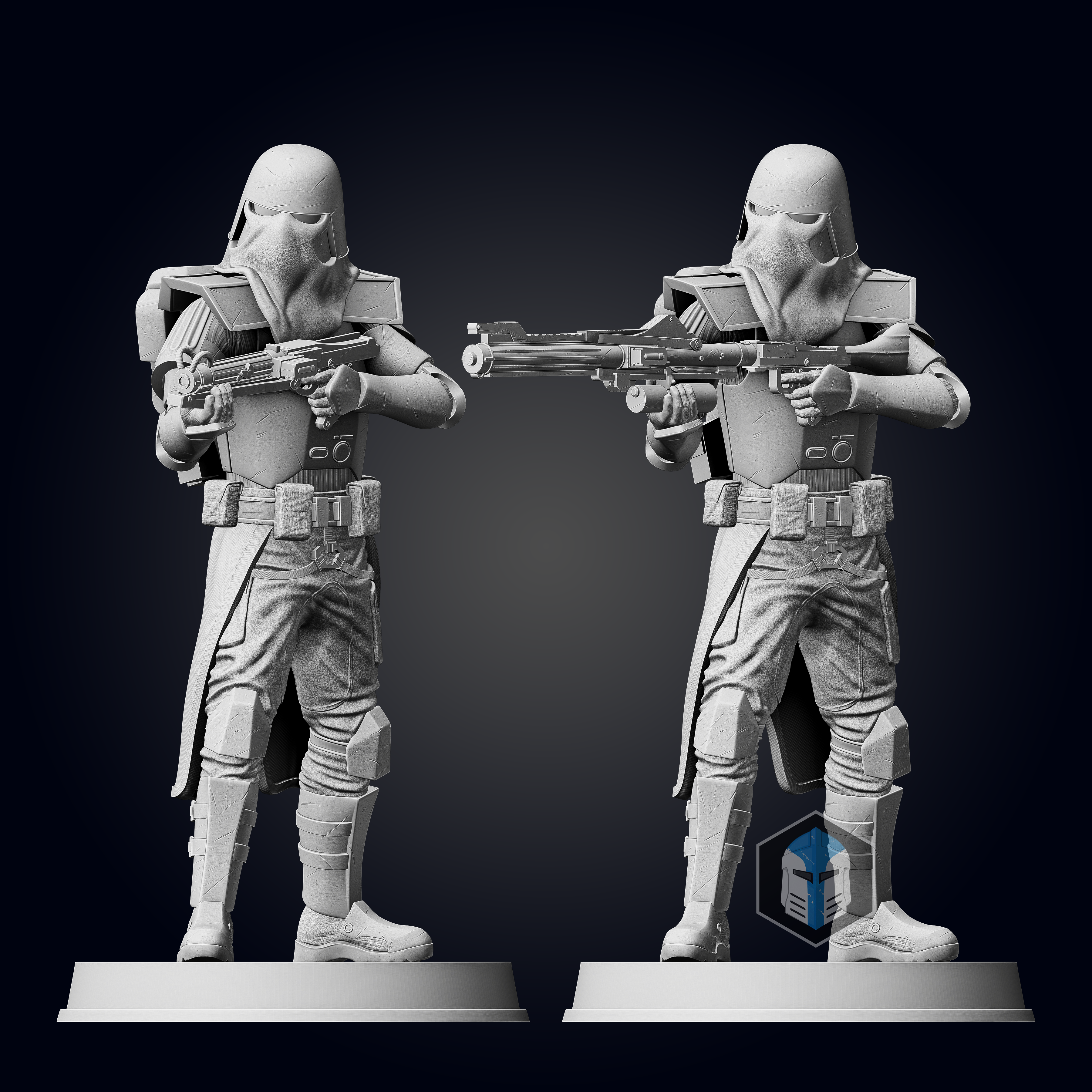 Galactic Marine Figurine - Pose 2 - 3D Print Files - Galactic Armory