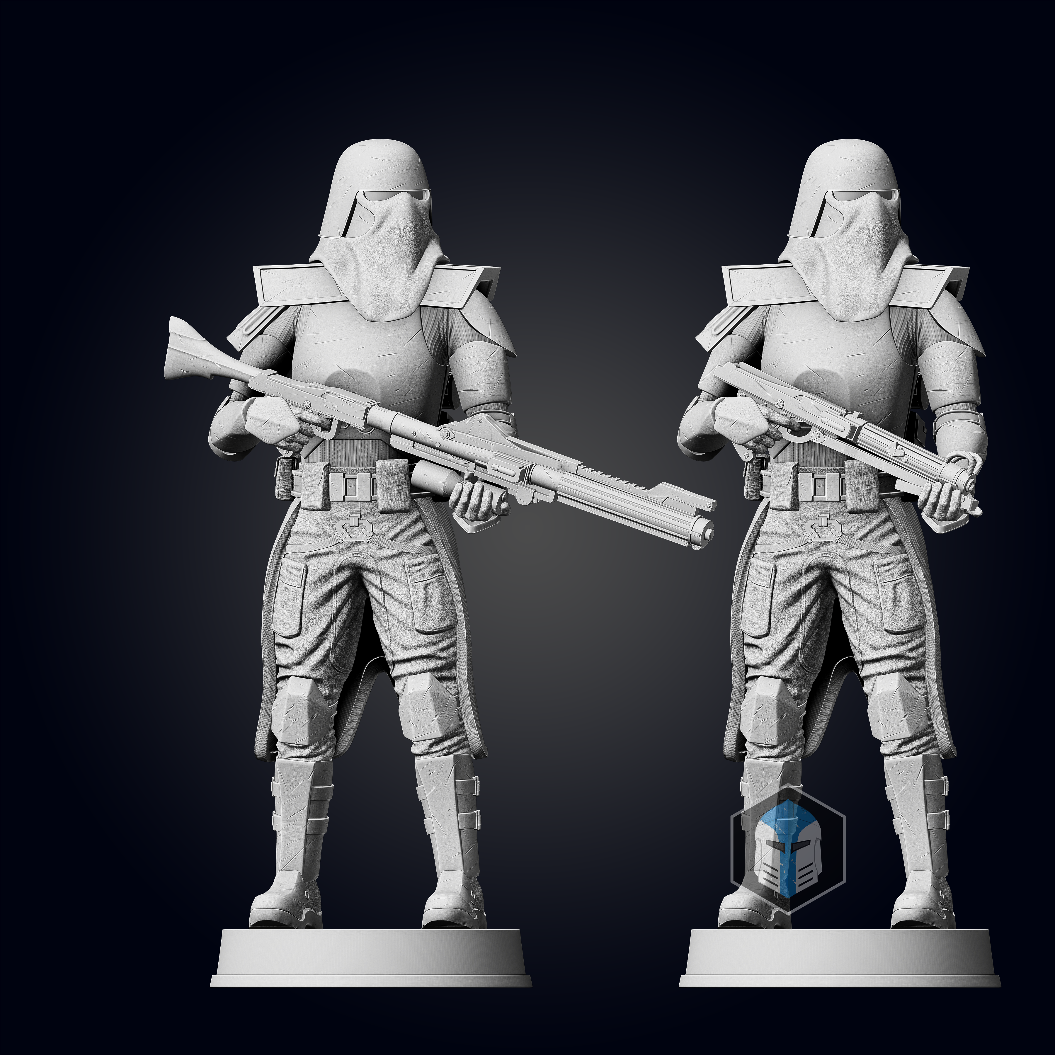 Galactic Marine Figurine - Pose 4 - 3D Print Files - Galactic Armory
