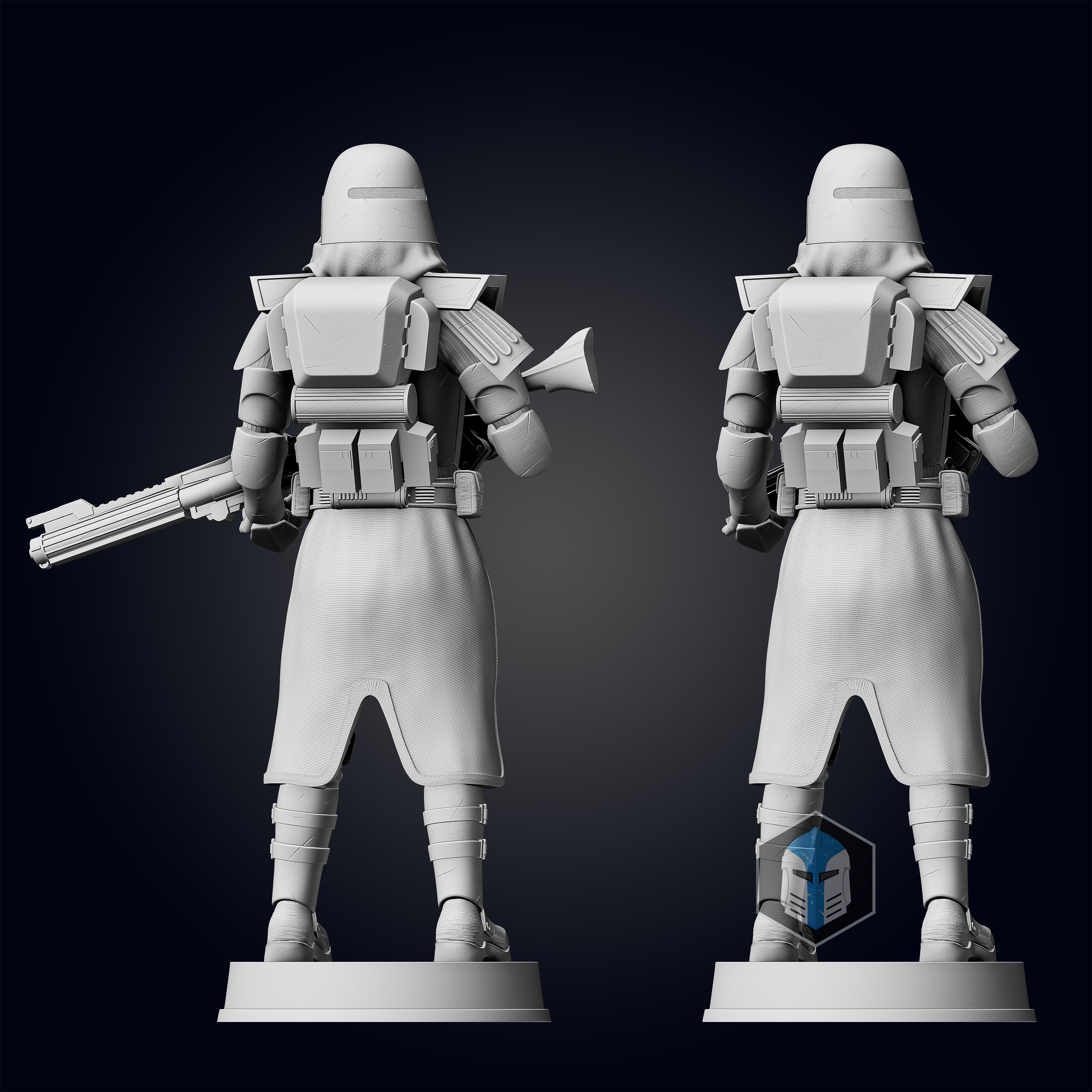 Galactic Marine Figurine - Pose 4 - 3D Print Files - Galactic Armory