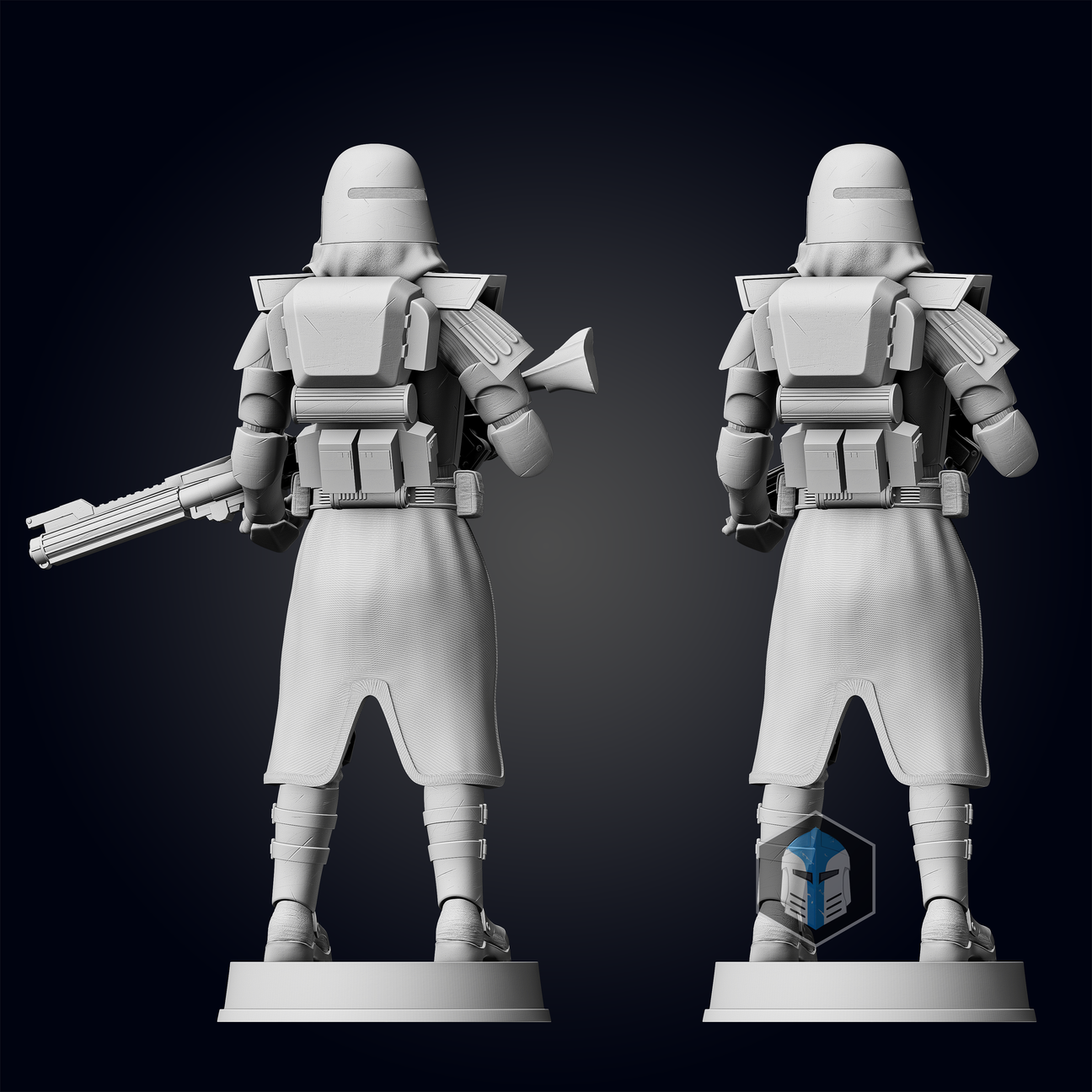 Galactic Marine Figurine - Pose 4 - 3D Print Files – Galactic Armory