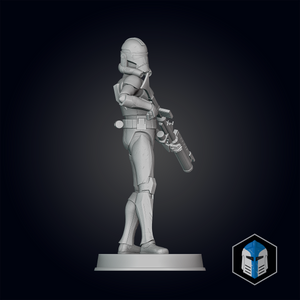 Animated Clone Trooper Figurine - Pose 1 - 3D Print Files