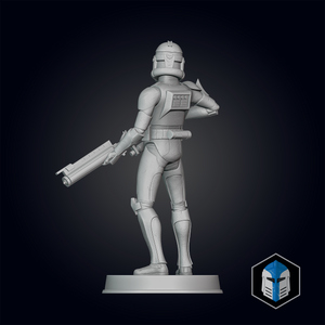 Animated Clone Trooper Figurine - Pose 1 - 3D Print Files