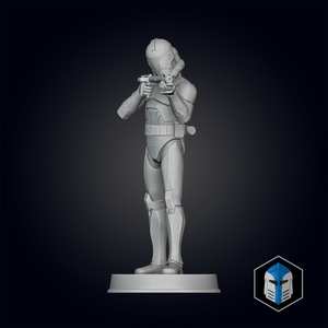 Animated Clone Trooper Grunt Figurine - Pose 2 - 3D Print Files - Galactic Armory