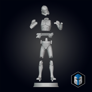 Animated Clone Trooper Figurine - Pose 2 - 3D Print Files