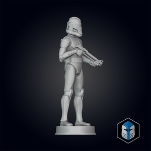 Animated Clone Trooper Grunt Figurine - Pose 4 - 3D Print Files - Galactic Armory