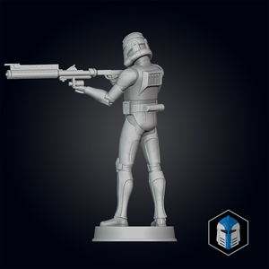 Animated Clone Trooper Grunt Figurine - Pose 5 - 3D Print Files - Galactic Armory