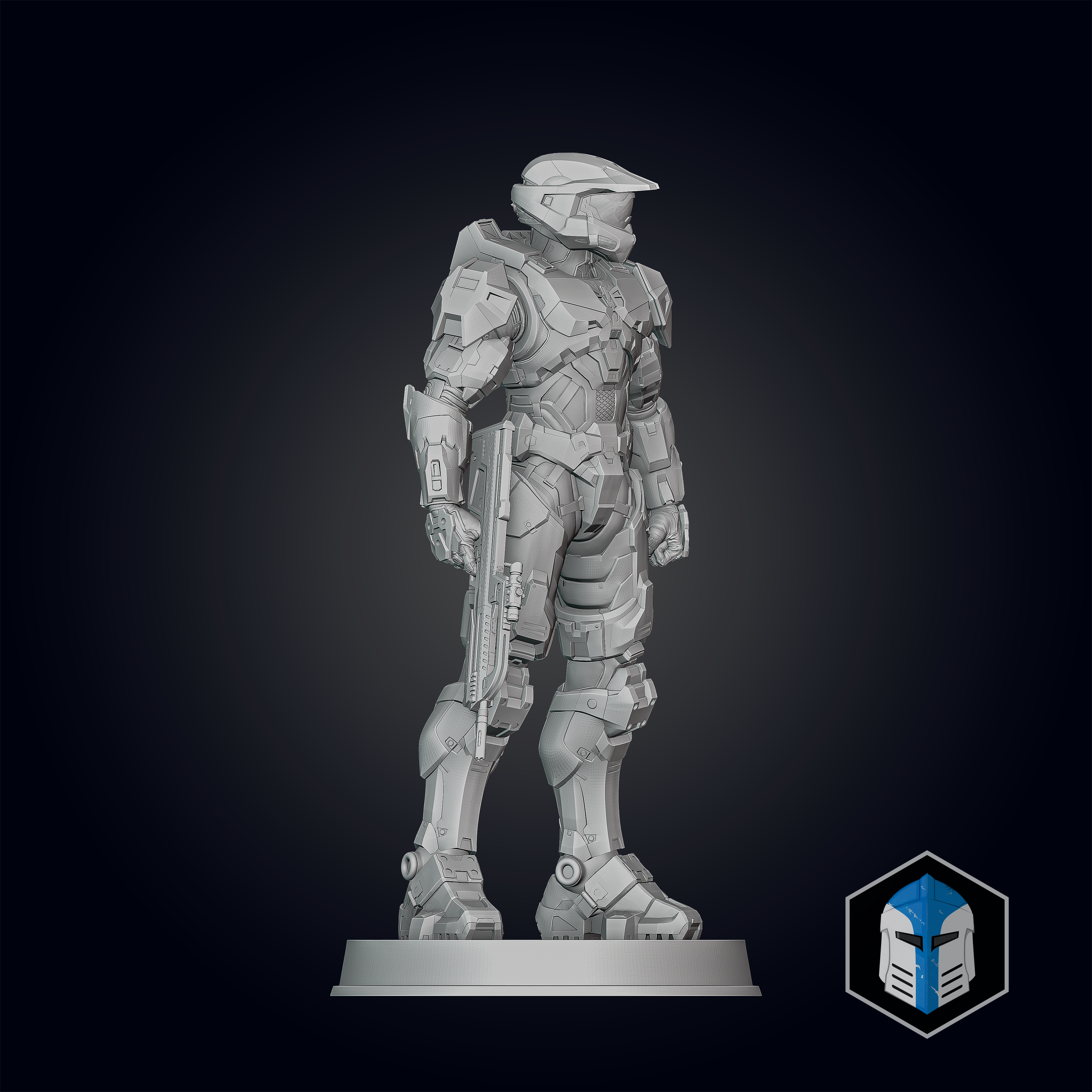 Halo Infinite Master Chief Figurine - Pose 1 - 3D Print Files - Galactic Armory
