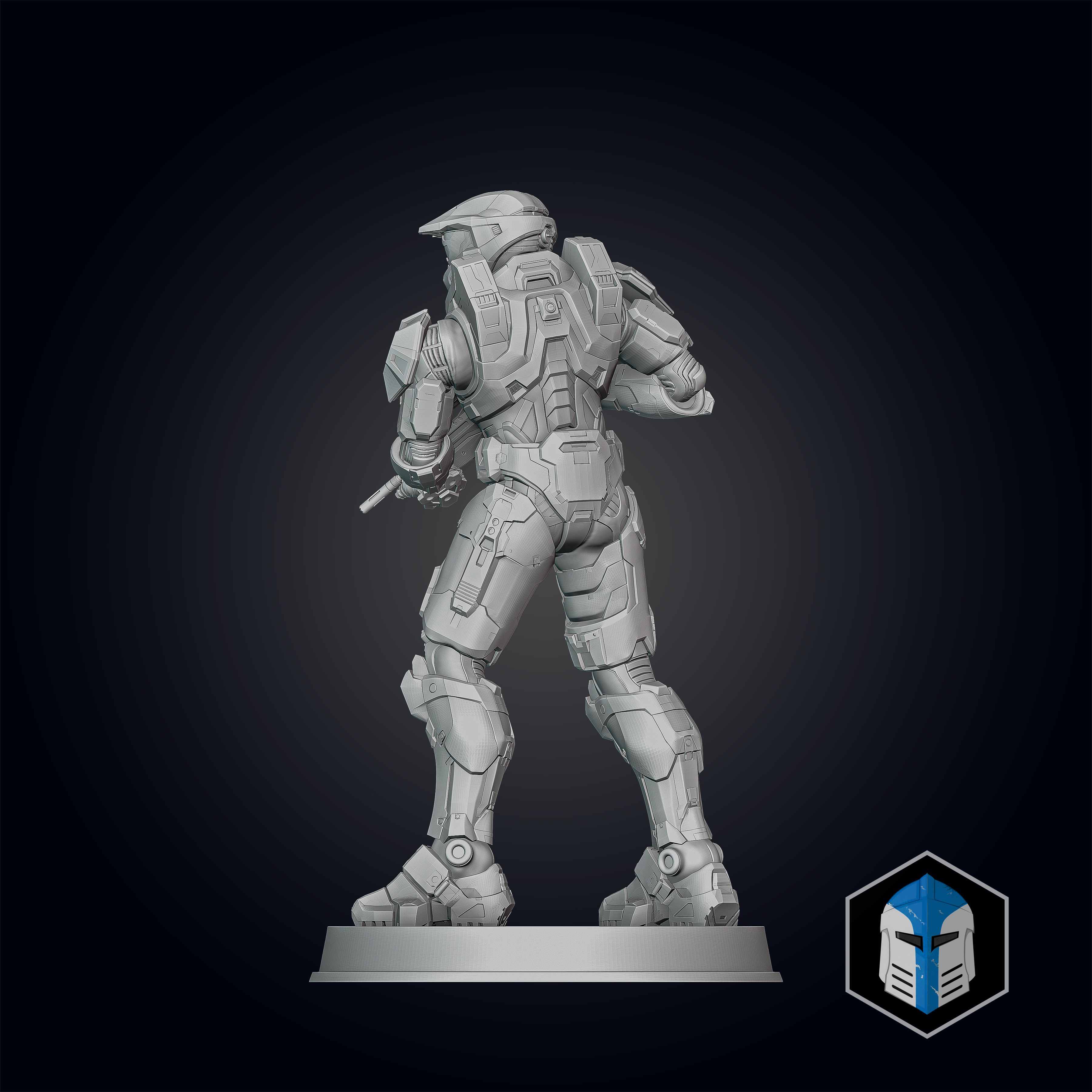 Halo Infinite Master Chief Figurine - Pose 2 - 3D Print Files - Galactic Armory