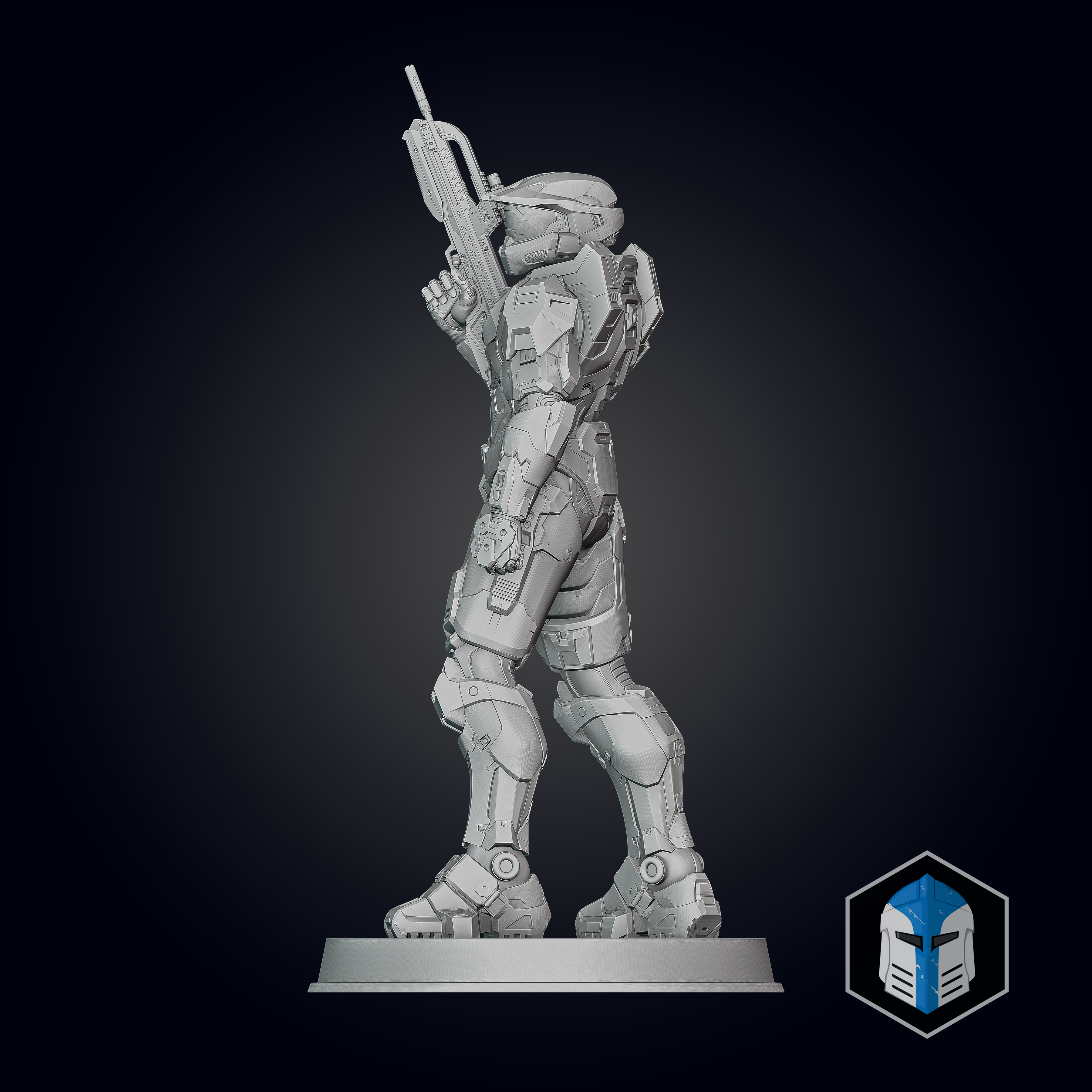 Halo Infinite Master Chief Figurine - Pose 4 - 3D Print Files - Galactic Armory