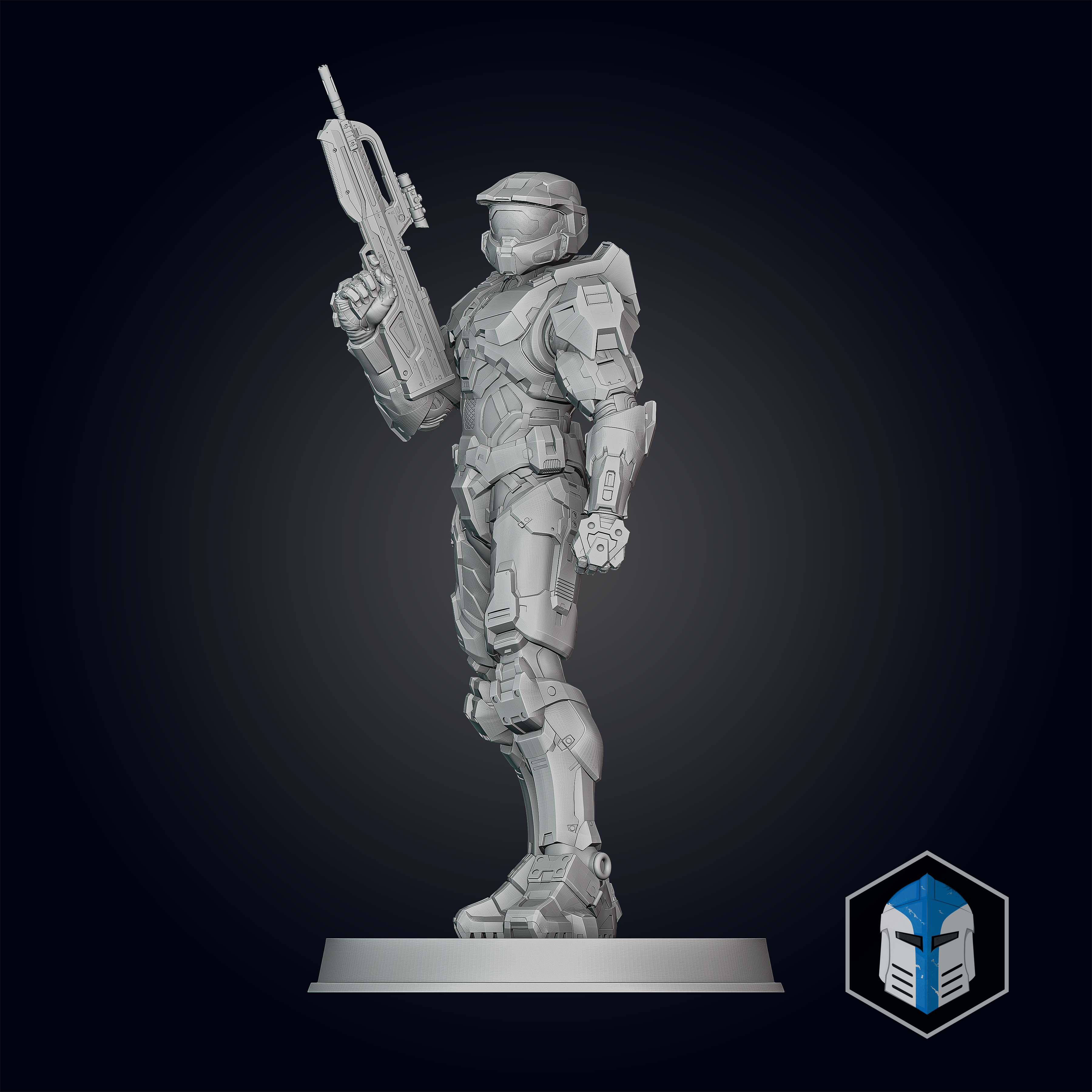 Halo Infinite Master Chief Figurine - Pose 4 - 3D Print Files - Galactic Armory