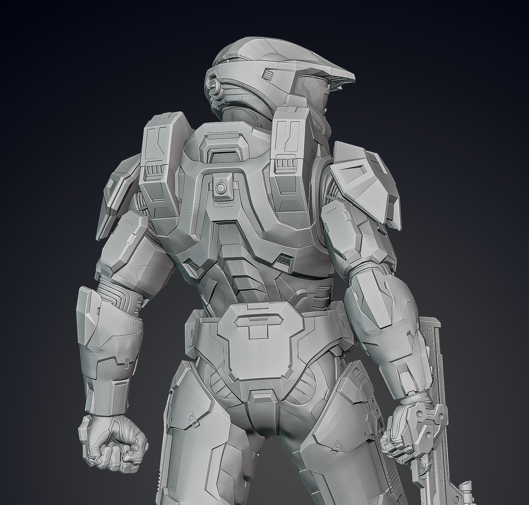 Halo Infinite Master Chief Figurine - Pose 5 - 3D Print Files - Galactic Armory
