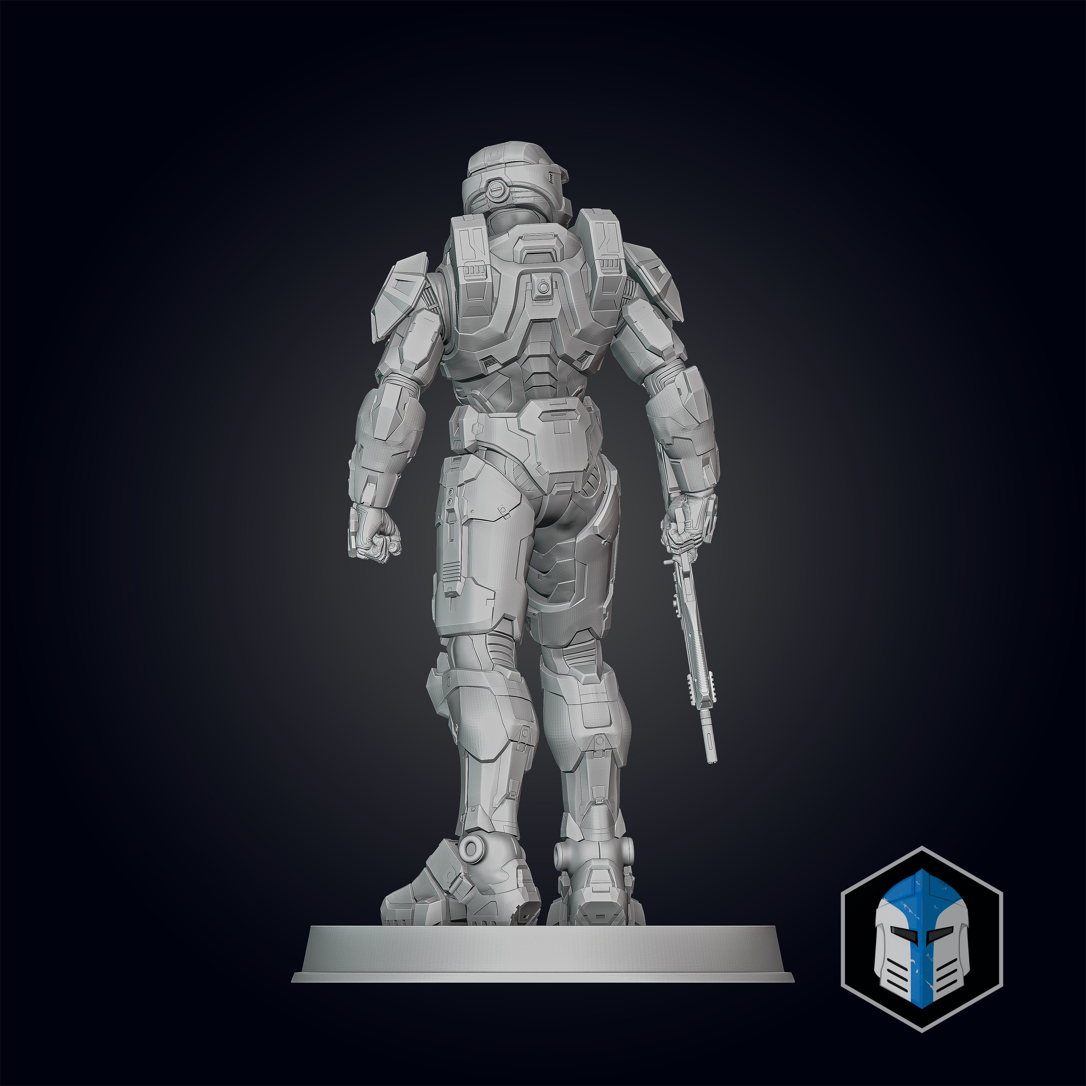 Halo Infinite Master Chief Figurine - Pose 5 - 3D Print Files - Galactic Armory