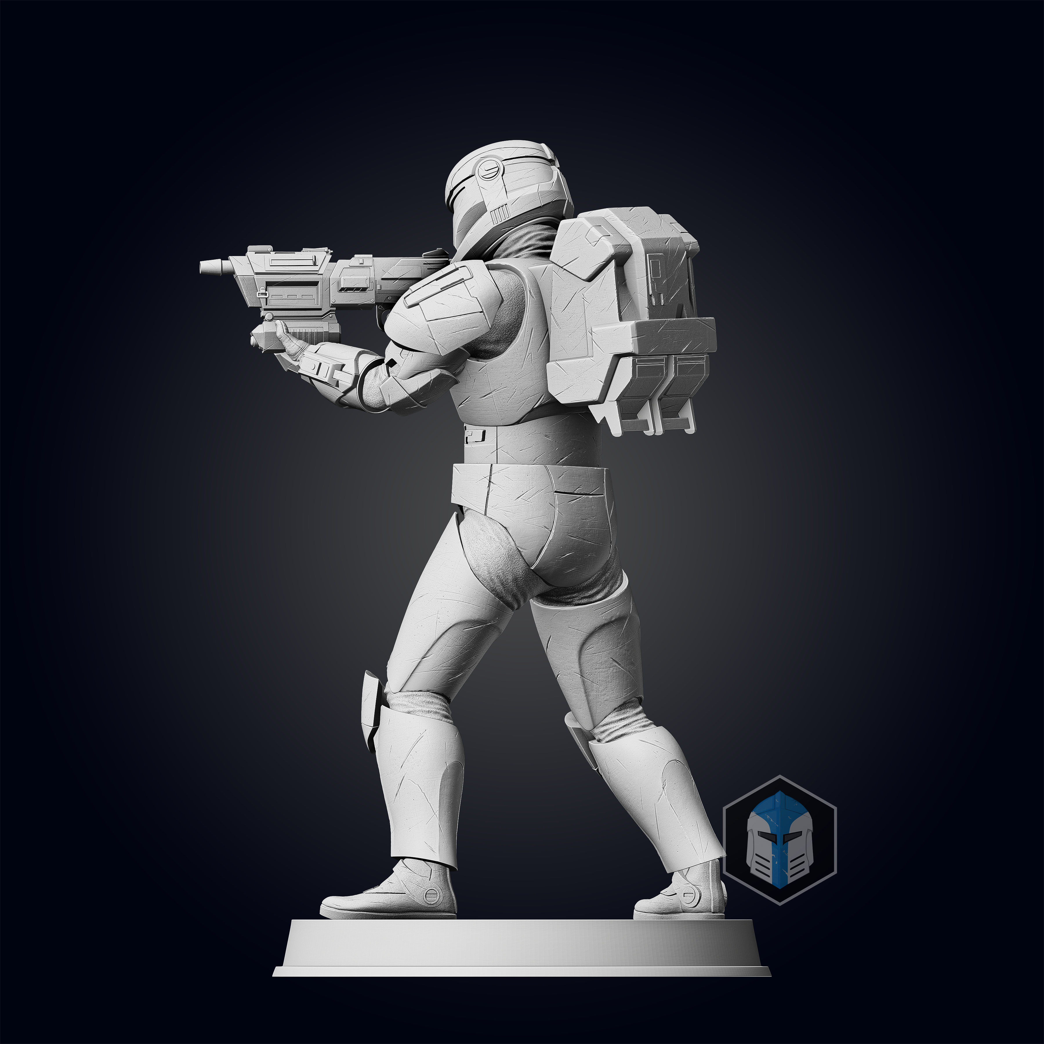 Republic Commando Figurine - Pose 2 - 3D Print Files - Galactic Armory