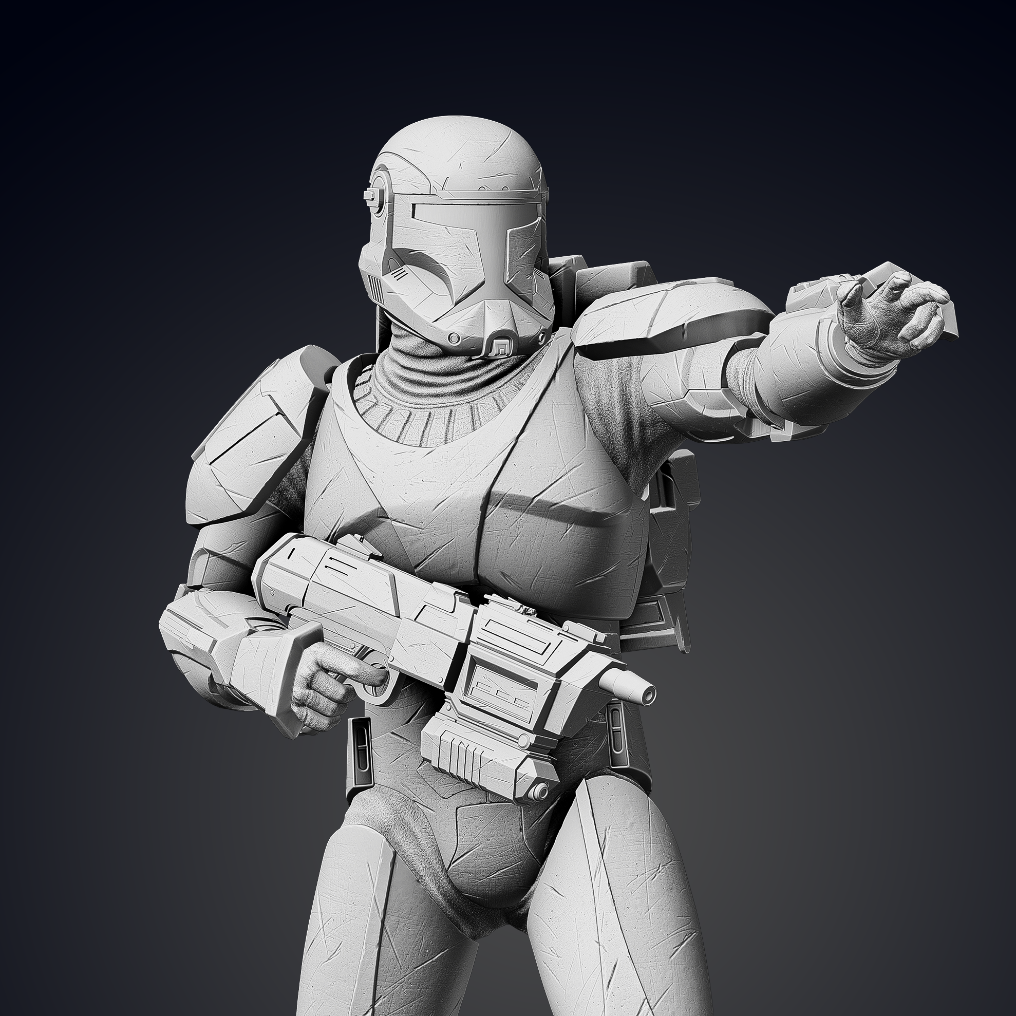 Republic Commando Figurine - Pose 3 - 3D Print Files - Galactic Armory