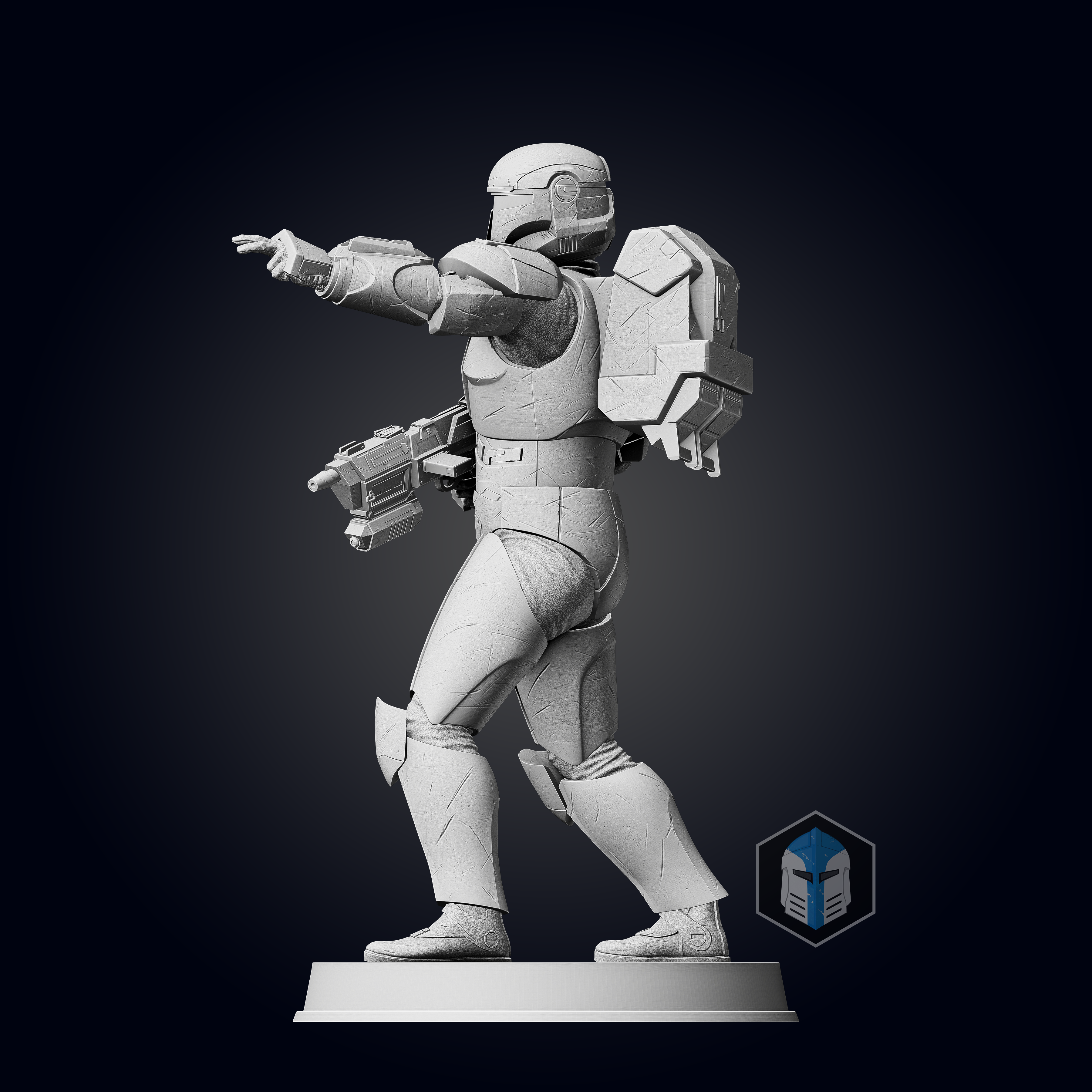 Republic Commando Figurine - Pose 3 - 3D Print Files - Galactic Armory