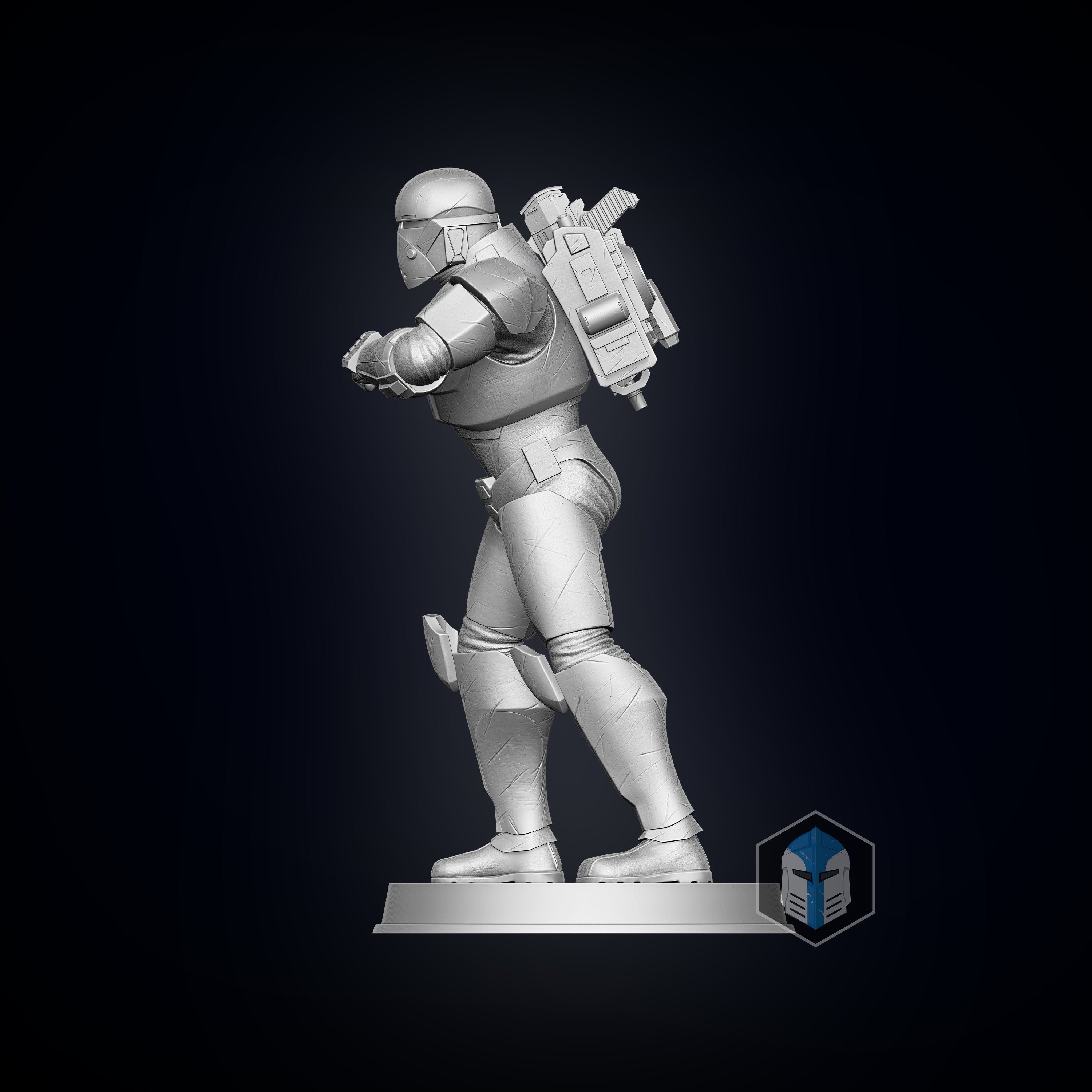 Bad Batch Wrecker Figurine - Pose 1 - 3D Print Files - Galactic Armory