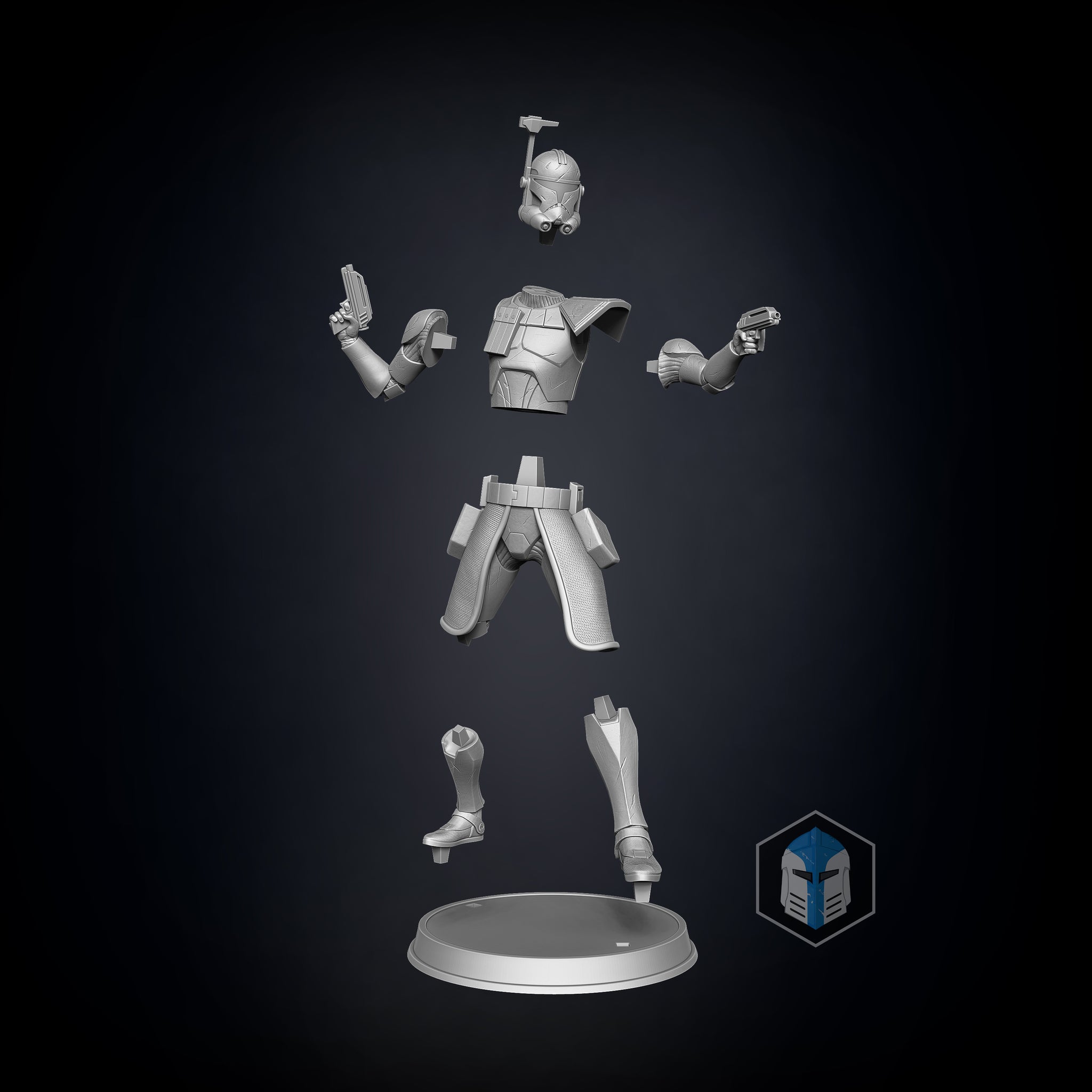 Captain Rex Figurine - Pose 2 - 3D Print Files – Galactic Armory