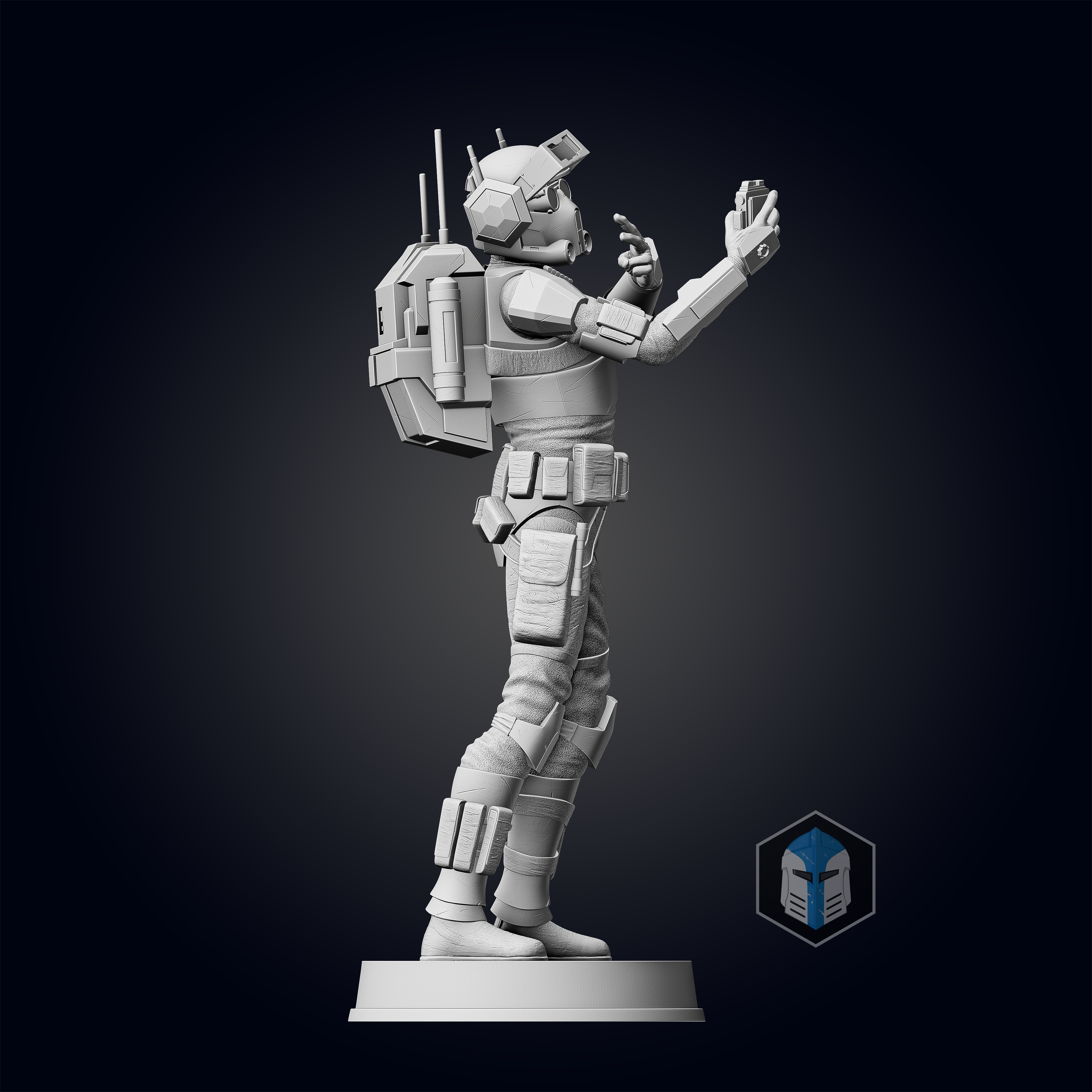 FREE - Bad Batch Tech Figurine - Pose 2 - 3D Print Files - Galactic Armory