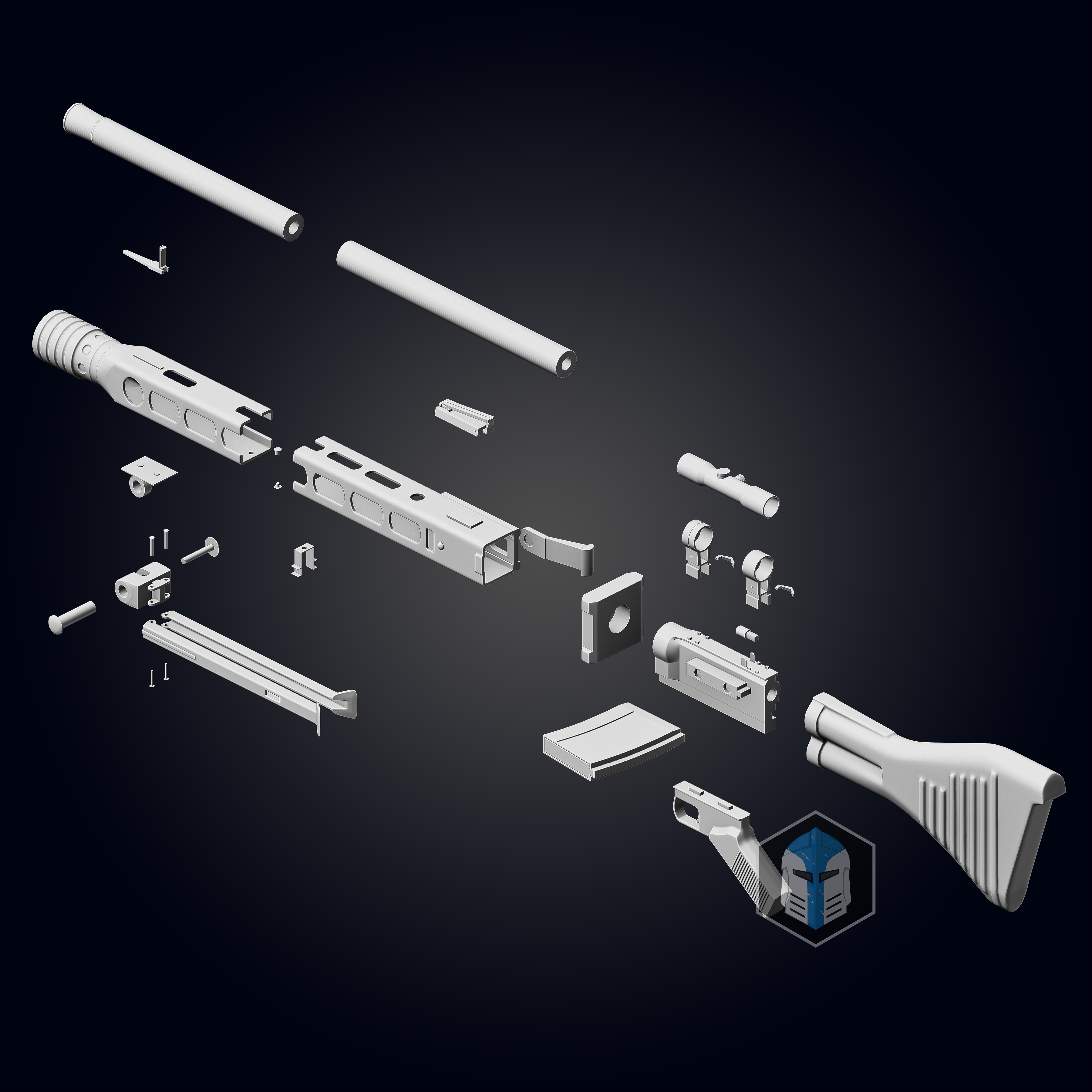 Valken-38x Blaster Rifle - 3D Print Files - Galactic Armory